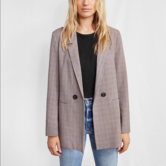 Anine Bing Jackets & Blazers - Anine Bing “Madeline” Pink Check Blazer